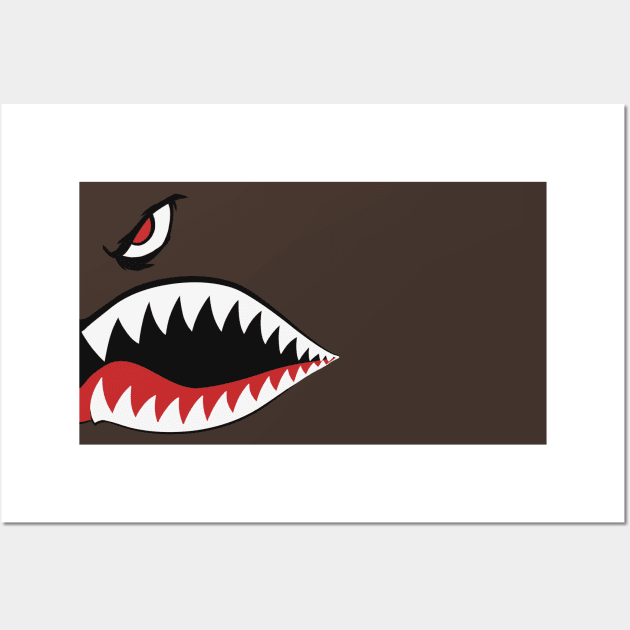 P-40 Warhawk Shark Mouth Wall Art by Doc Multiverse Designs